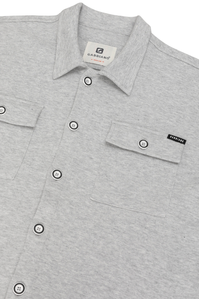 OVERHEMD MET KNOPEN 425546 605 grey melange